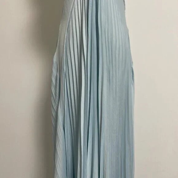 A.L.C. Moira Satin Pleated Maxi Dress - Picture 8 of 11